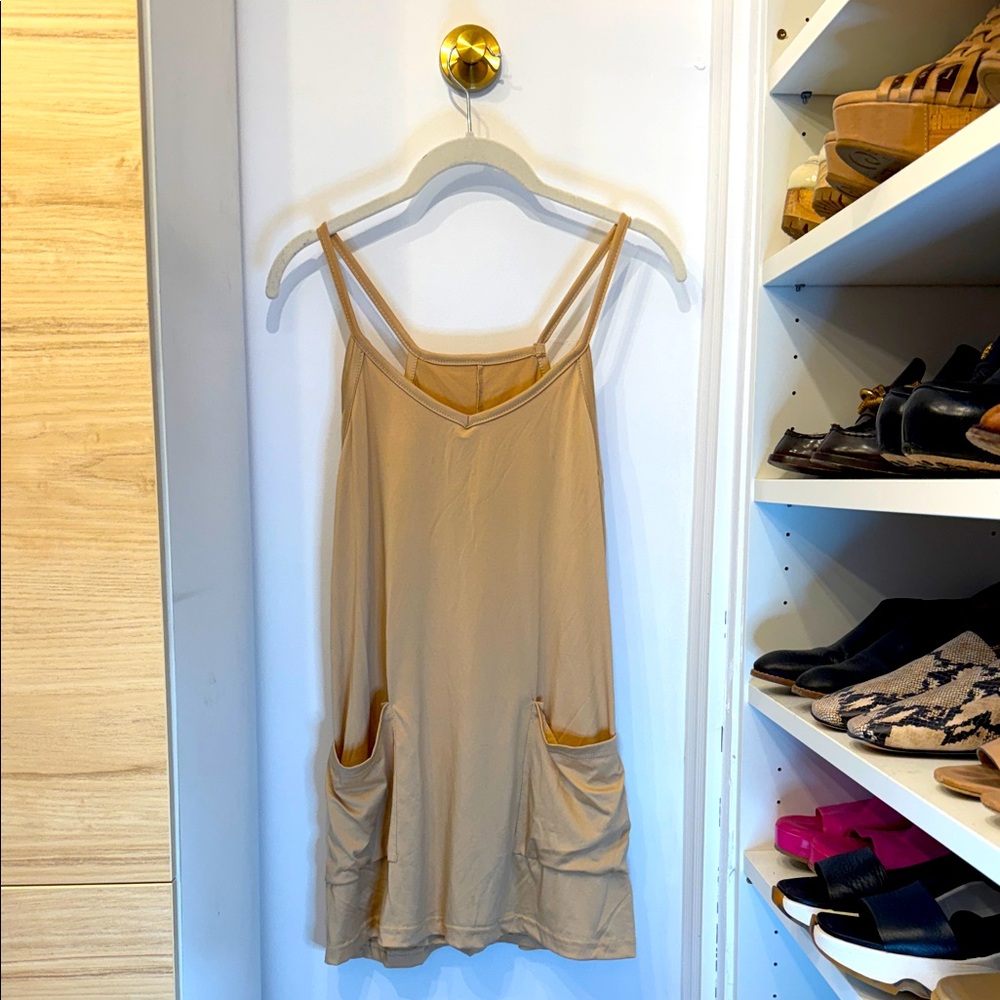 Light Tan Slip Dress with pockets